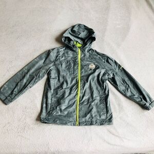 PGA Golf by Garb Grey Hooded Windbreaker Rain Jacket